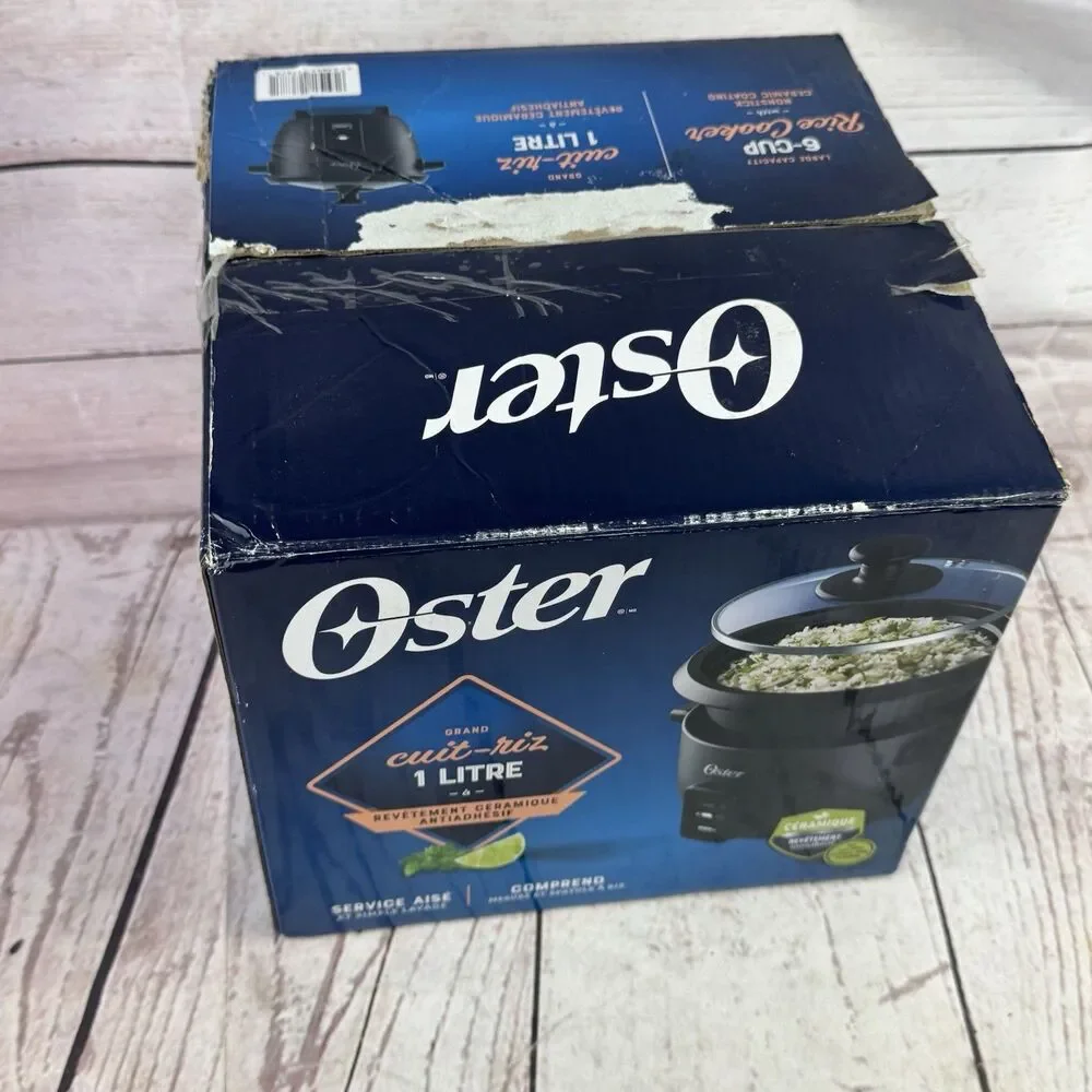 Oster 1 Liter Rice Cooker Steamer Black Nonstick Pot Measuring Cup